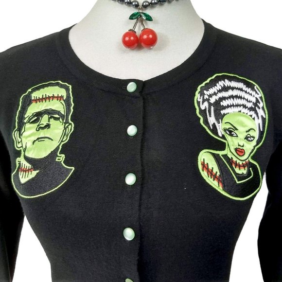 Banned Apparel Frankenstein and Bride Cardigan - Picture 2 of 6